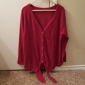 Front-tie Light Sweater